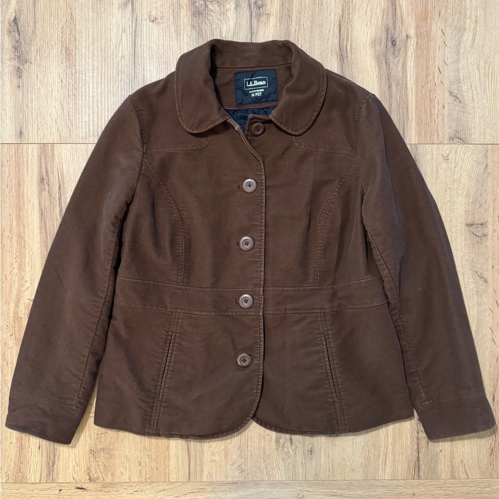 Vintage L.L. Bean Women's Chocolate Brown Cotton Coat